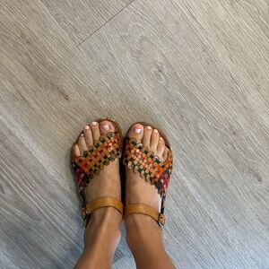 huarache style sandals purchased on Etsy.